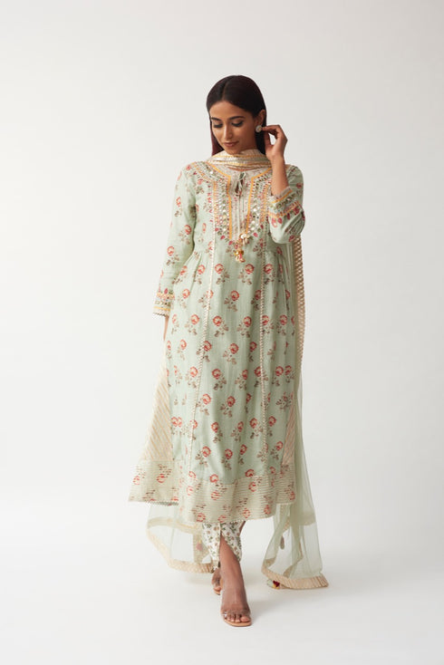 Printed Kurta With Dhoti